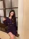 Hollinna Rich Girl Style Purple Tweed Suit Dress for Women, Autumn and Winter Elegant High-End Wool Two-Piece Set