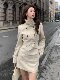 Hollinna Stylish Outdoor Trench Coat Suit Dress for Women, Spring and Autumn, Modern Fashion, High-End Feel, Petite Two-Piece Set