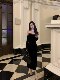 Hollinna Velvet Suspender Dress for Women, Spring and Autumn, French Style, High-End, Hepburn Style, Slimming, Elegant Long Dress