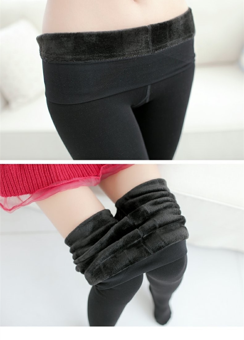 Kích thước lớn cộng với quần legging nhung nữ 200 cân bên ngoài mặc màu mỡ mm da mới mùa đông dày lên eo cao ấm áp cộng với phân bón để tăng quần ngố nữ đẹp