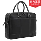 Вместительная и большая кожаная сумка на одно плечо, ноутбук, из натуральной кожи, воловья кожа, бизнес-версия