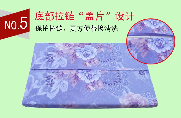 50 * 30cm Thái Lan gối cao su nhớ gối bìa 40 * 60 cm bông nơ sóng kiểu gối cổ tử cung - Gối trường hợp gối tựa lưng