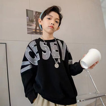 2022 spring and autumn mens medium and large T-shirt long-sleeved boys sweater handsome letter t-shirt tide brand short-sleeved breathable top men