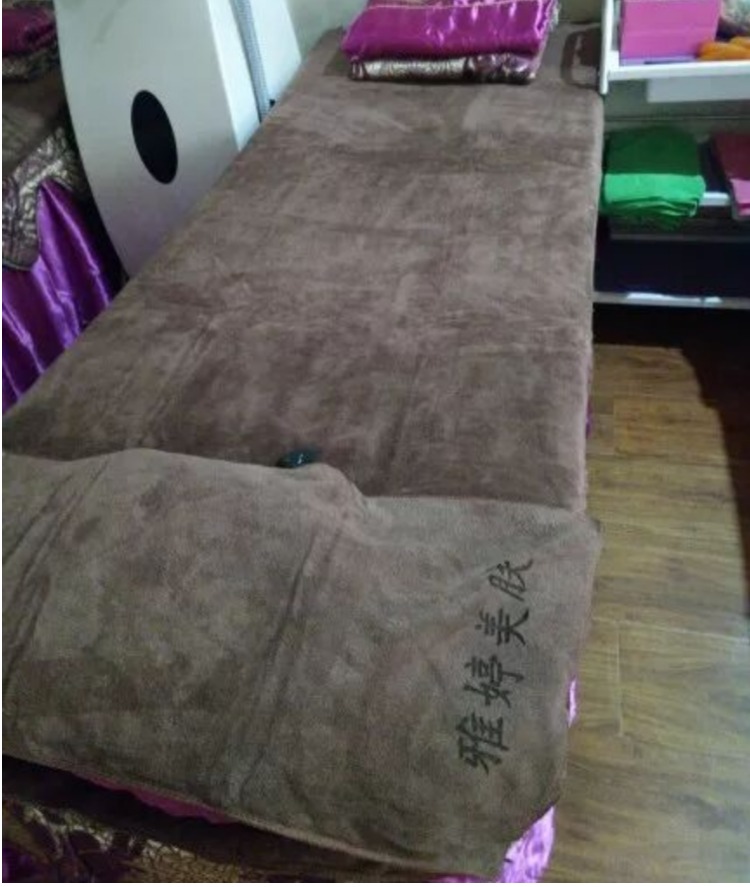 Thẩm mỹ viện cung cấp lanh Cửa hàng làm đẹp giường đặc biệt tăng khăn có lỗ bông drap bọc nệm