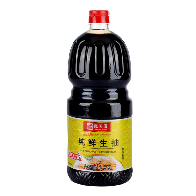 致美斋酱油纯鲜生抽酱油味极鲜黄豆酿造1.75L炒菜凉拌提鲜家庭装