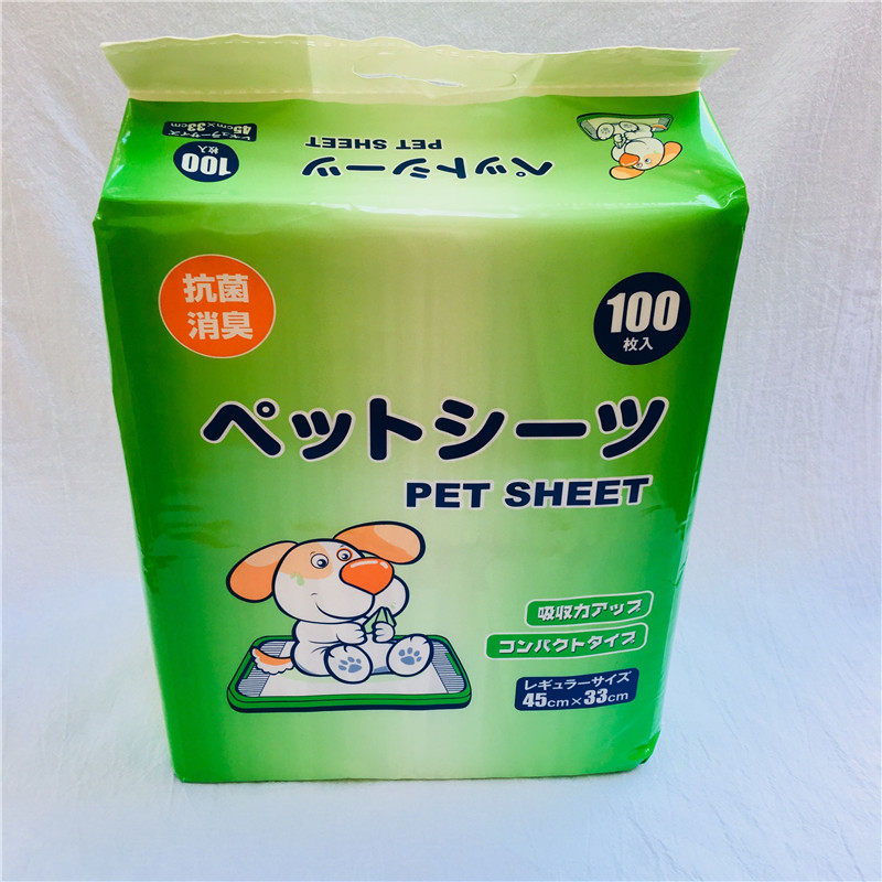 Export Japan Antibacterial deodorant Thickened Pet Urine Mat 100 slices Urine Sheet Urine Mat 33 * 45cm Small S Number