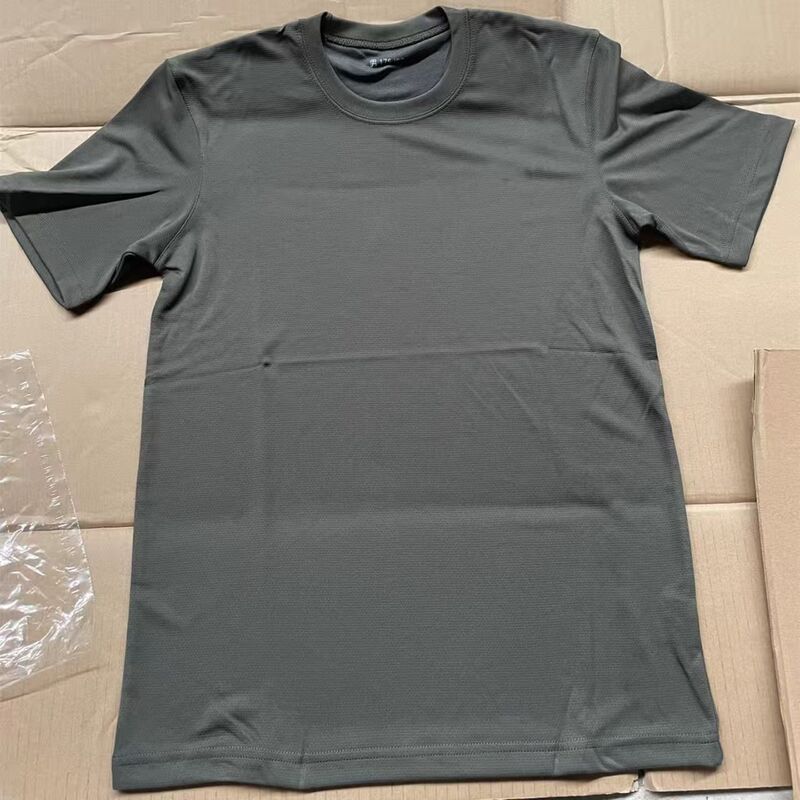 Junxu Gray Patrol Summer Underwear Moisture-Wicking Short-Sleeve Crew Neck Shirt Moisture-Absorbing Quick-Dry Men's Sports T-Shirt Anti-Static