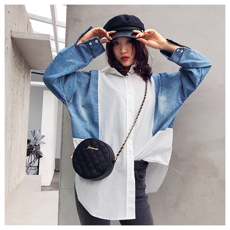Túi nhỏ mới nữ 2019 phiên bản mới của Hàn Quốc ins girl hình thoi chuỗi túi hoang dã vai đơn đeo chéo nhỏ túi tròn - Túi xách nữ túi xách nữ hàng hiệu cao cấp