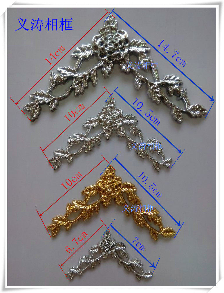 New small number photo gallery corner flower plated corner flower plastic rose photo frame line corner floral frame corner flower