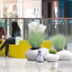 Fiberglass Commercial Flower Pot Simple Flower Pot Flower Trough Ornaments Shopping Mall Creative Special-Shaped Flower Box Large Popular Decoration