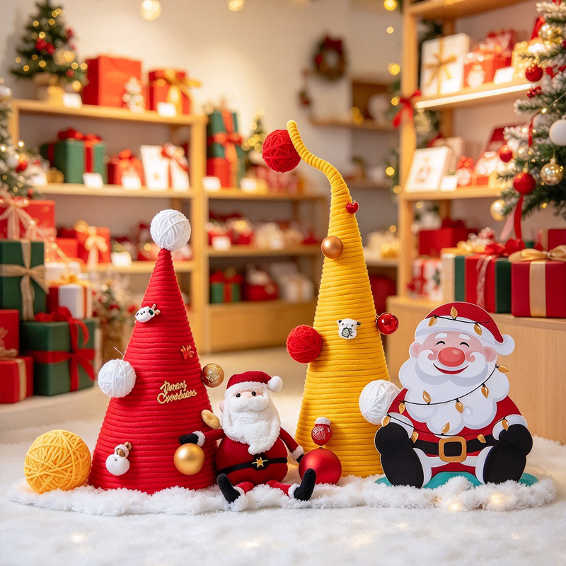 2026 New Style Yarn Christmas Tree Creative Atmosphere Photo Props for Outdoor Decoration Scene Setup