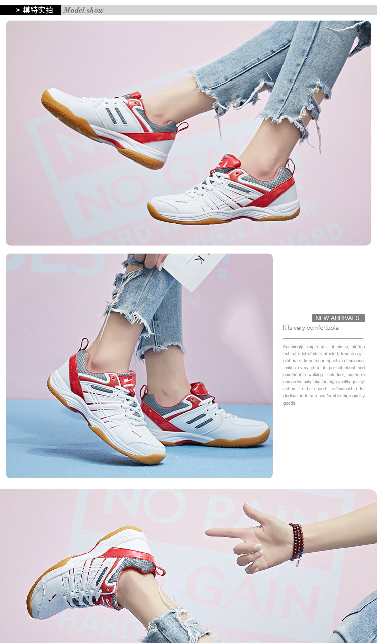 Chính hãng kéo trở lại giày lưới thoáng khí sneakers gân dưới non-slip đáy mềm giày trong nhà cầu lông giày giày sục thể thao