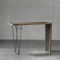 Solid wood bar table integrated household kitchen multifunctional high table porch partition kitchen wall table strip