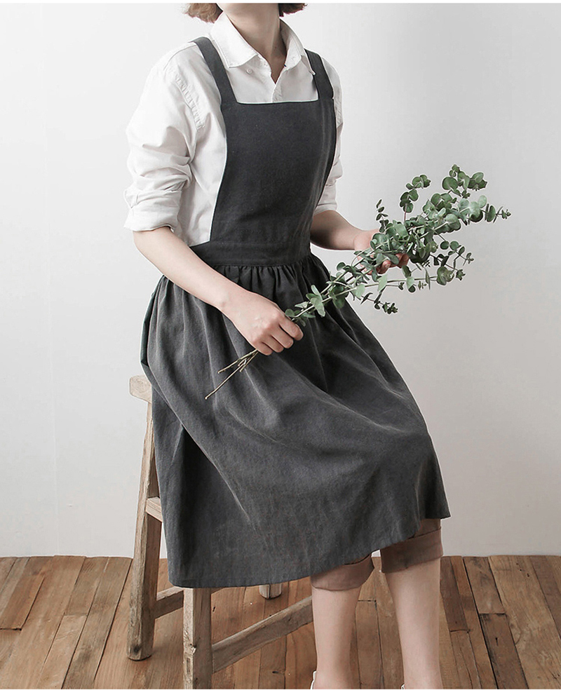 Nordic Feng Shui Washing Cotton Numb apron Housework Cleaning Flower Shop Catering Boutique Shops workwear customizable print LOGO