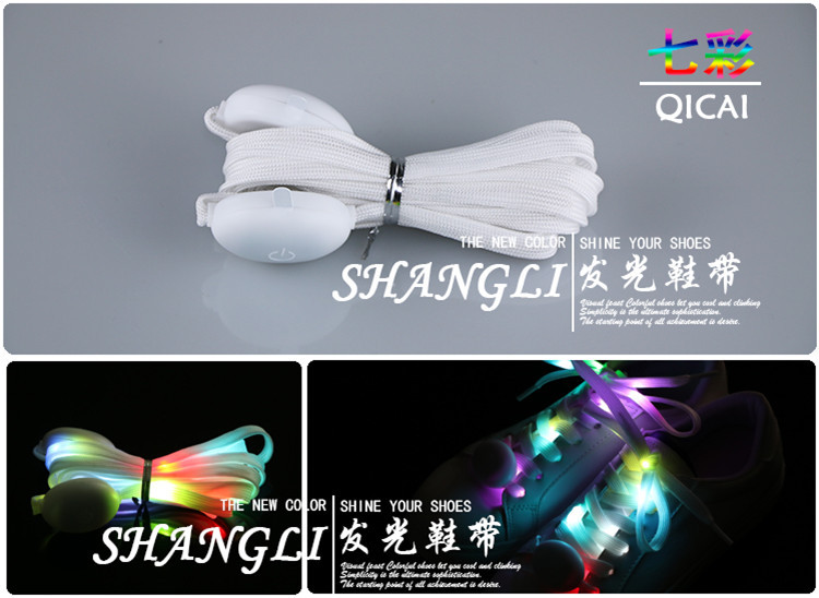 LED ánh sáng điện tử đầy màu sắc ren trượt băng flash luminous luminous ren lười biếng ren người thủy triều với huỳnh quang ren dây giày adidas