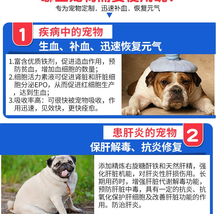 仕 高 通用 宠物 Teddy thiếu máu sau gan và bổ máu - Cat / Dog Health bổ sung