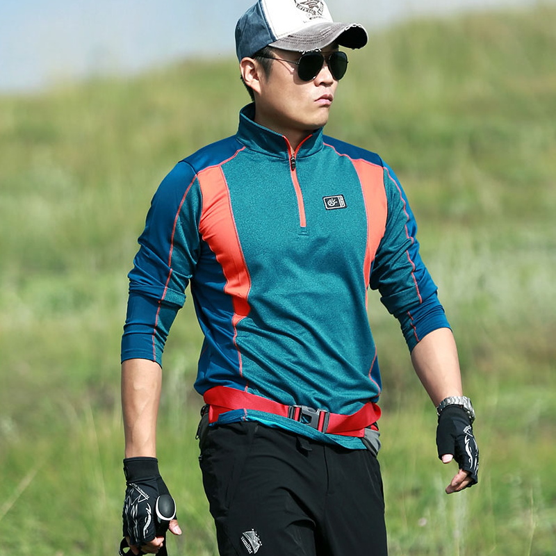 Outdoor new products Men's new quick-drying long-sleeved sunscreen, breathable, sweat-wicking, quick-drying clothes, hiking and mountaineering casual T-shirts