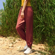  Outdoor new womens loose casual quick-drying pants cold silky bloomers sweat-absorbing breathable quick-drying pants cool pants