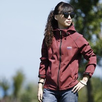  Outdoor new womens soft shell clothing windproof water repellent warm hiking mountaineering camping cold-proof clothing casual travel shirt