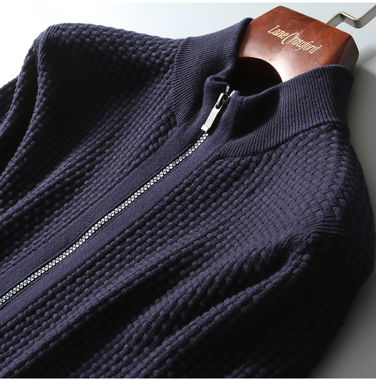 Mùa thu kinh doanh Quần áo nam sợi len sợi cashmere Đàn ông đan len bình thường Áo len cardigan Áo khoác DAZ493 áo da lộn nam
