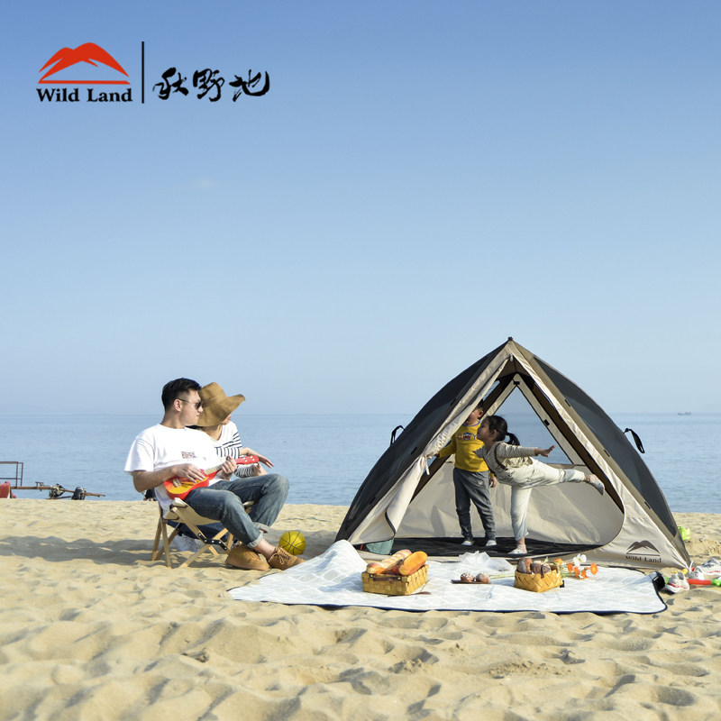 Autumn Wildland Nesting Outdoor Picnic Camping Portable Packaging Tents Seaside Sun Sun Protection Rain Protection Multilayer Automatic Tent