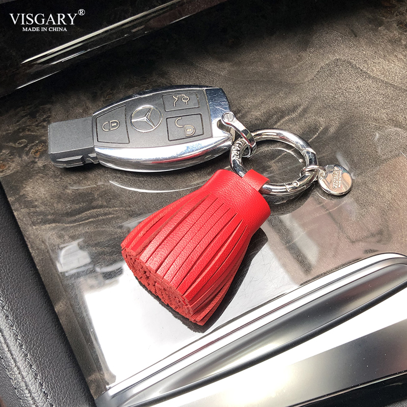 European and American little lamb leather su keybuckle female bag hanging piece car key ring custom gift BV 10