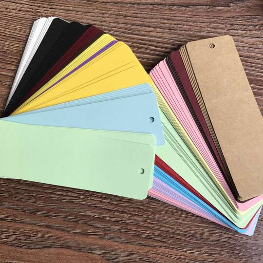 DIY Blank Note Cards, Hand-Drawn Graffiti Blank Paper Cards, Rounded Corner Punched Bookmarks, 100 Sheets, 1 Set