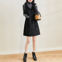CATHYLADI vest V-neck dress long dignified and generous simple vest skirt high-end elegant small black dress