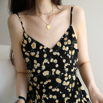 CATHYLADI romantic elegant fashion suspender dress sexy design slim floral skirt temperament skirt