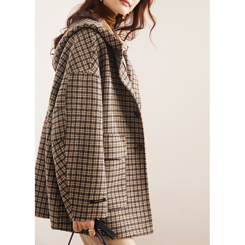 CATHYLADI Lieven cap textured wool double face, big clothes thousands of birdie straight cylinder blouses small sub short jacket woman