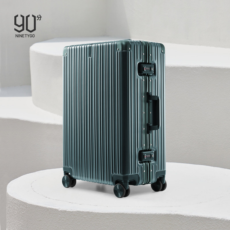 90 aluminium frame suitcase 24 inch large capacity Lalever case mute universal wheel 20 inch case male and female suitcase