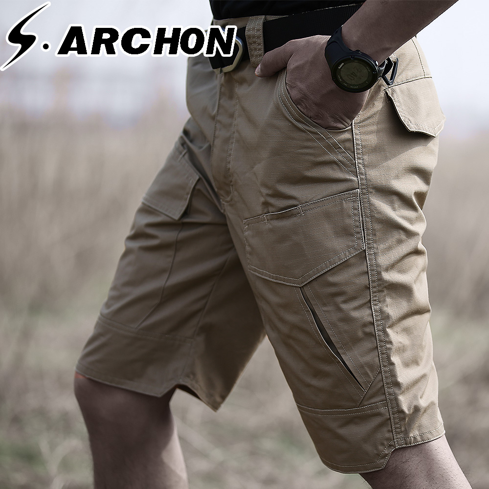 Military fans tactical shorts men's slim summer outdoor waterproof breathable quick-drying five-point pants wear-resistant overalls shorts
