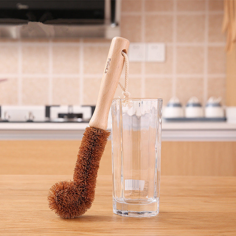 Wash cup tea stain artifact, shake cup brush without dead angle clean to dilute brown long handle non-sticky oil brush brush brush