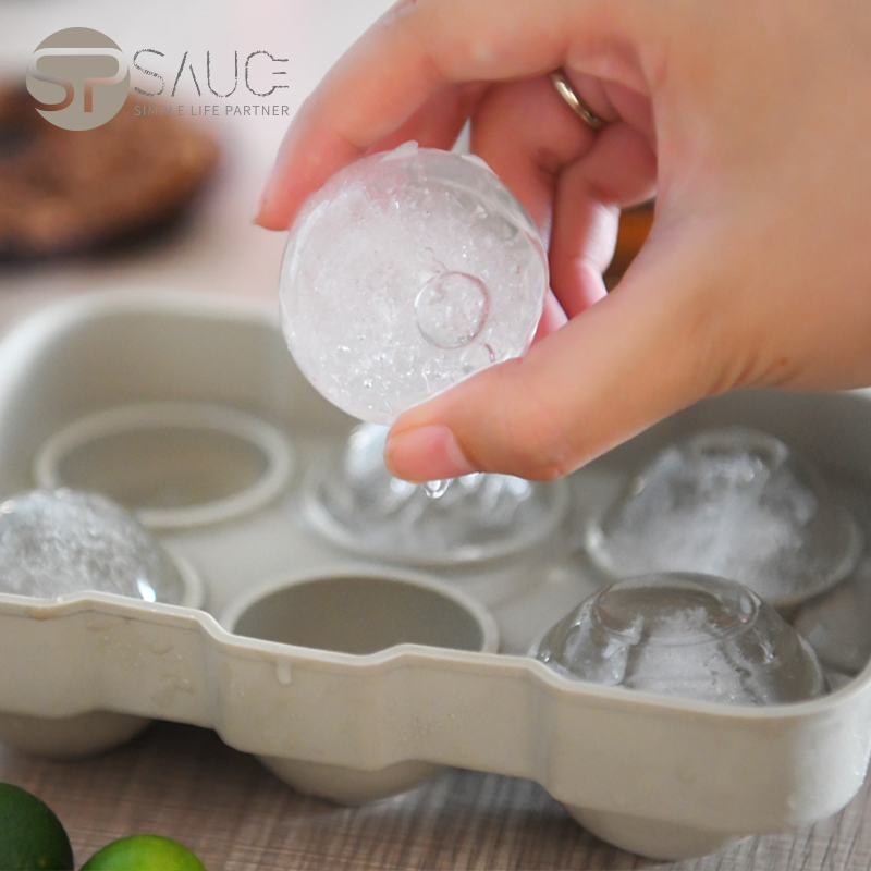 Japan spsauce ice hockey mold Spherical ice lattice mold Large commercial silicone ice box ice box easy to take