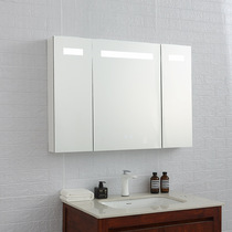 Bathroom mirror cabinet wall-mounted space aluminum mirror cabinet simple modern toilet wall-mounted cabinet toilet mirror box shelf