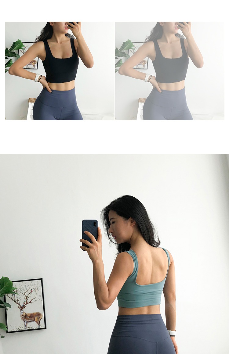 Đồ lót thể thao chống đi nữ chống sốc tập hợp ngực lớn không có vòng cứng nhắc với áo ngực áo ngực áo ngực yoga áo thun tập gym nữ