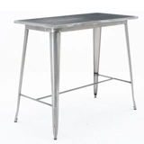 Прямоугольный железо длинный металлический металл на стене из нержавеющей стали балкон балкон на открытом воздухе высокий стол простые барные столы