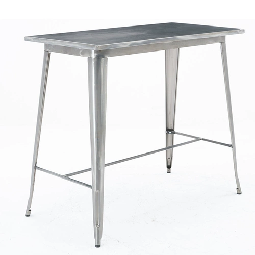 Прямоугольный железо длинный металлический металл на стене из нержавеющей стали балкон балкон на открытом воздухе высокий стол простые барные столы