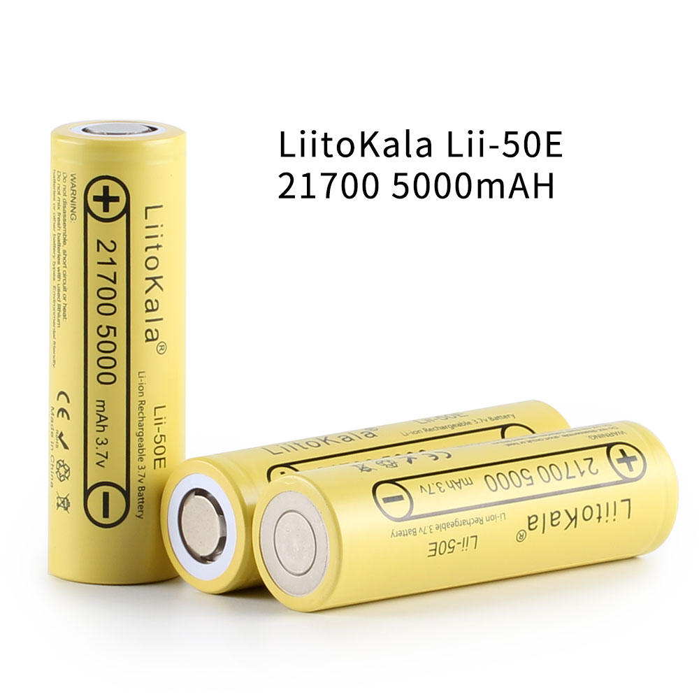 LiitoKala Lii-50E 21700 5000mAh Lithium battery
