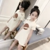 Áo thun bé gái tay ngắn đoạn dài trẻ em rộng rãi áo sơ mi Hàn Quốc 2019 mới quần áo trẻ em mùa hè áo thun trẻ em - Áo thun quần áo bé gái Áo thun