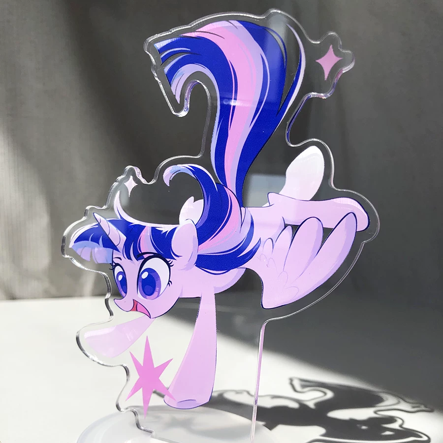 Аксессуар из акрила для персонажа My Little Pony: вентилятор-периферия, Пинки Пай Флаттершай редкий, Радуга Даш