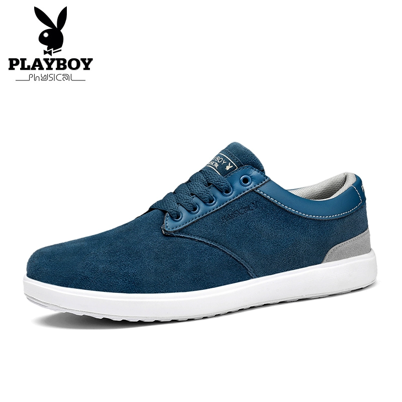 Giày nam mùa xuân Playboy giày nam xu hướng Anh giày thể thao nam thường giày da lộn giày nam sinh viên giày thấp cổ - Giày thấp