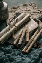 Retro English paper roll large old roll home decorations wedding gifts ornaments photography props