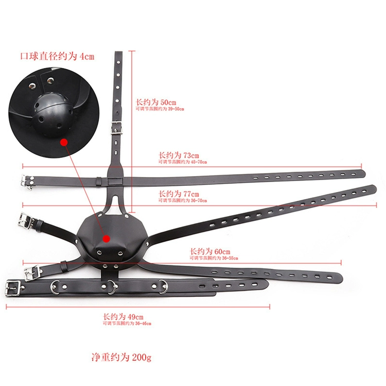 Dây nịt ngựa loại miệng bịt miệng, dụng cụ tình dục, buộc mở miệng, thiết bị tra tấn sm, bóng miệng, dụng cụ tình dục đào tạo, bóng bịt miệng thay thế