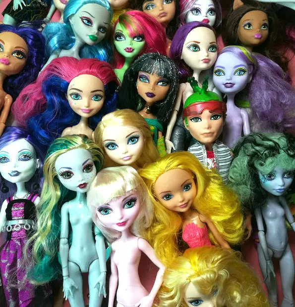 Набор кукол в стиле Monster/Ever After High, без одежды, разные цвета, 9×4,61×2,2 см