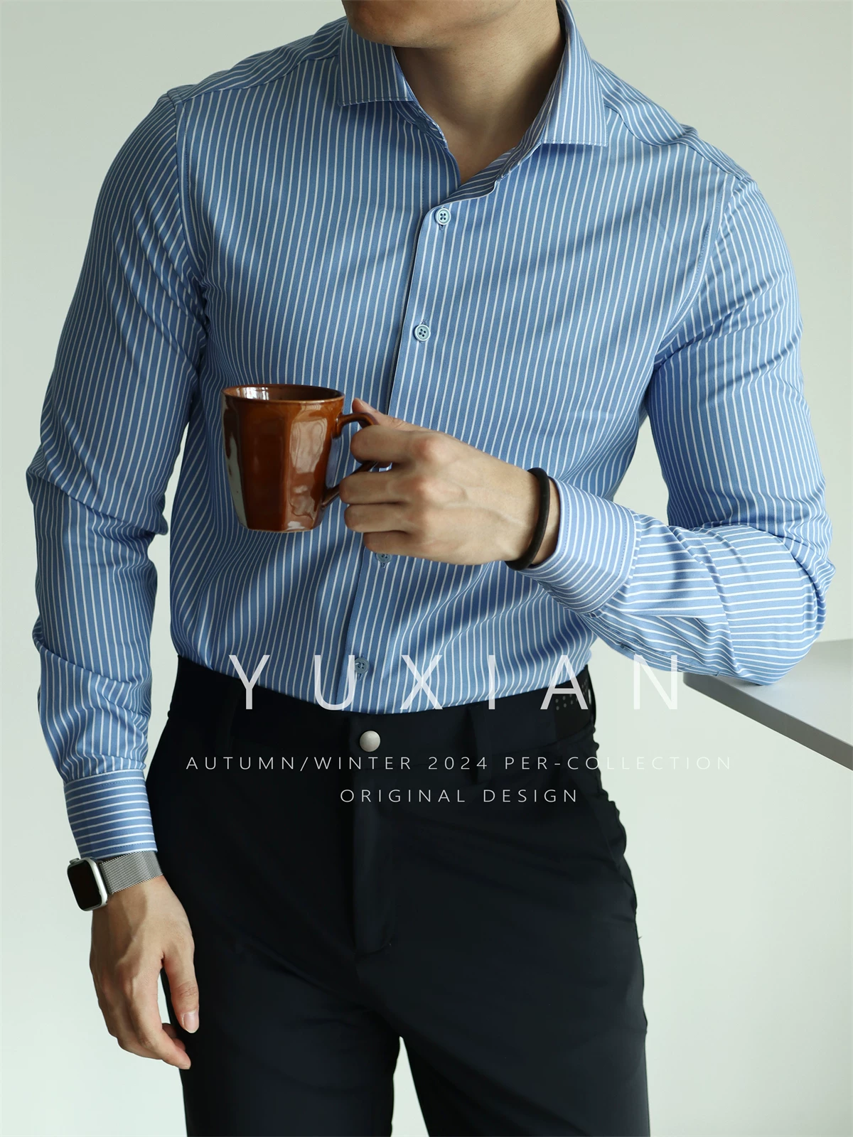 Дышащая рубашка, slim fit