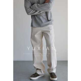 Yuxian japanese chino scimitar pants casual pants