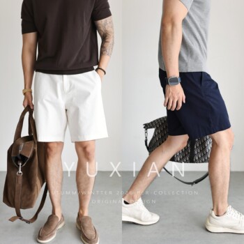 Yuxian italian style 100% combed cotton casual shorts