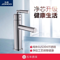 Nine-pastoral home bathroom toilet hot and cold tap washstand basin single to single-hole face basin tap 32327