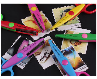 Handmade scissors DIY lace scissors pattern photo shear albums, adult wave scissors, lace artists